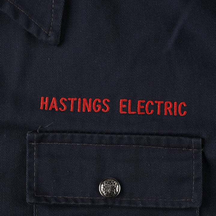 1970'S Cambridge Work Jacket, Made in Canada, Men's Size M (approx.), Vintage polyester navy blue type Vintage Second Hand