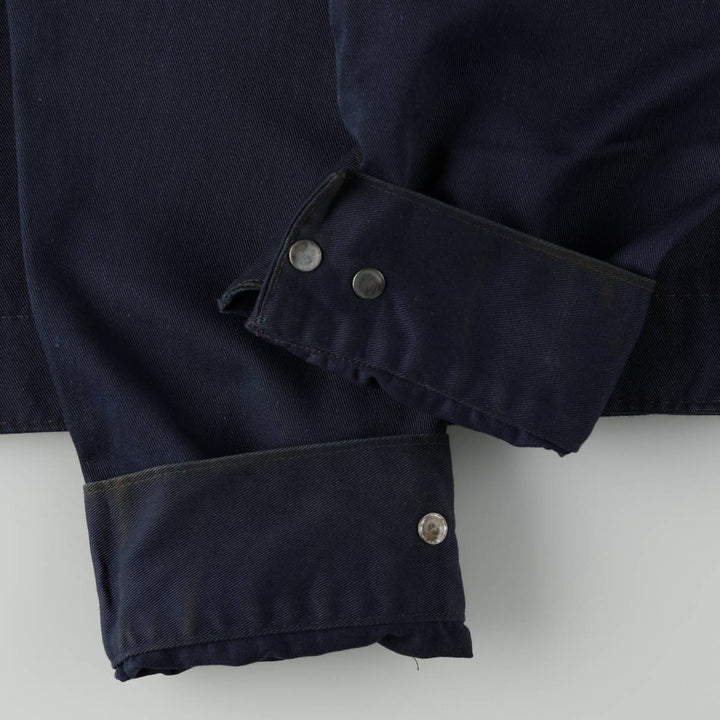 1970'S Cambridge Work Jacket, Made in Canada, Men's Size M (approx.), Vintage polyester navy blue type Vintage Second Hand