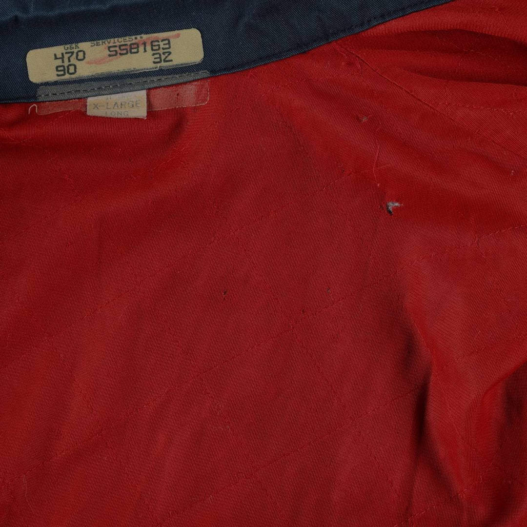 80s-90'S Red Kap padded work jacket, made in USA, men's size XL. polyester navy blue type Vintage Second Hand