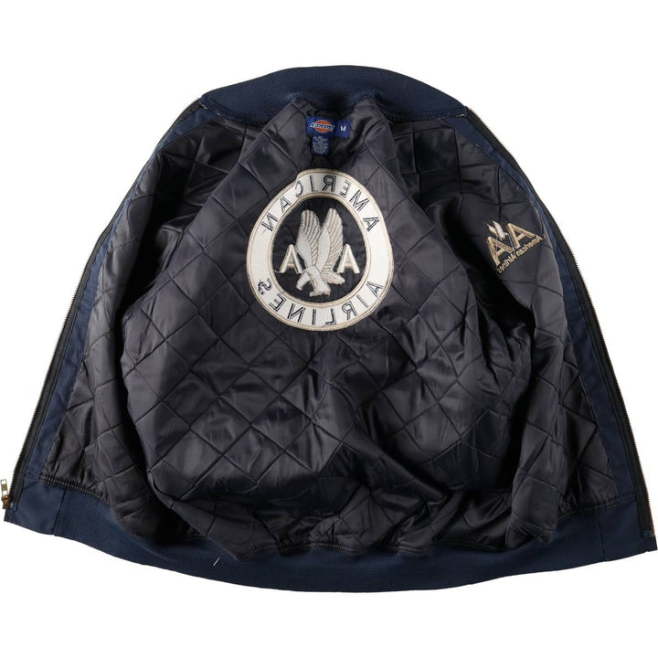 Dickies American Airlines Padded Work Jacket, Men's Size M polyester navy blue type Vintage Second Hand