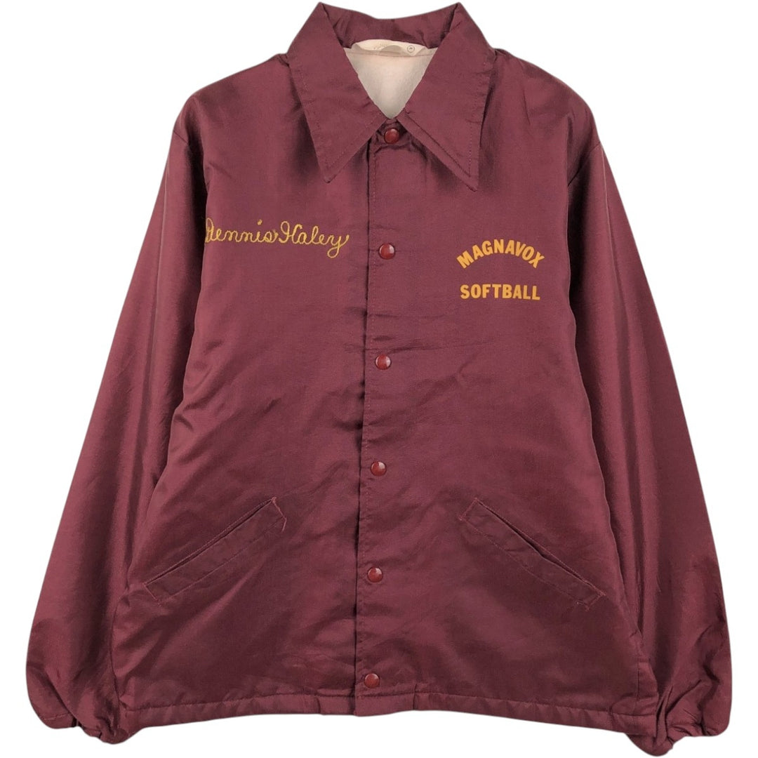 Printed Coach Jacket, Men's Size M (approx.), Vintage unclear burgundy type Vintage Second Hand
