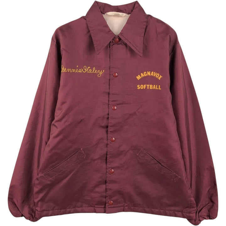 Printed Coach Jacket, Men's Size M (approx.), Vintage unclear burgundy type Vintage Second Hand