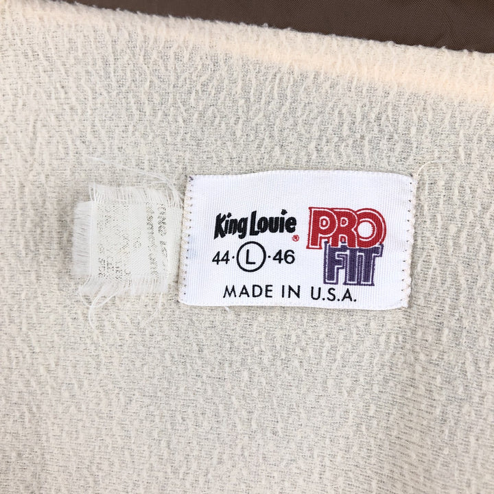 70s-80'S King Louie PRO FIT Coach Jacket, Made in USA, Men's Size L (approx.), Vintage unclear brown type Vintage Second Hand