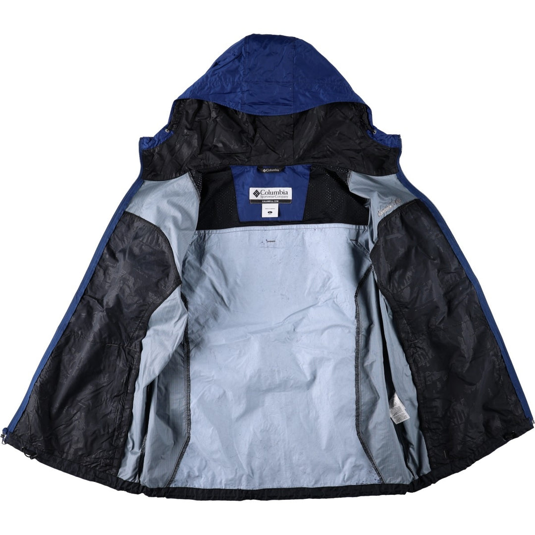 2000'S Columbia Mountain Parka Shell Jacket, Men's Size L (approx.) Nylon blue type Vintage Second Hand