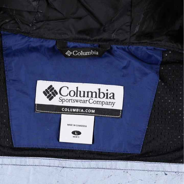 2000'S Columbia Mountain Parka Shell Jacket, Men's Size L (approx.) Nylon blue type Vintage Second Hand