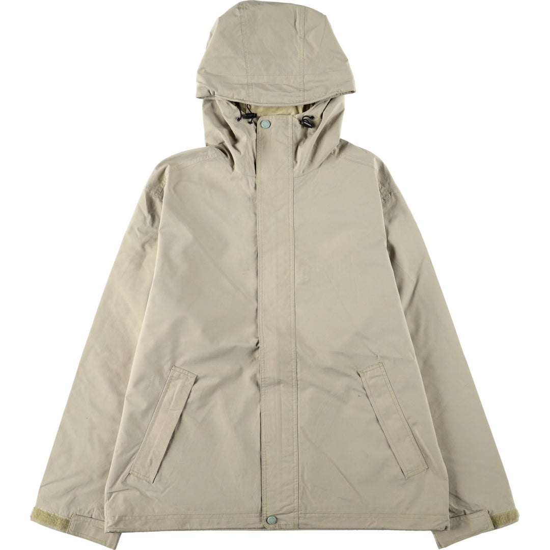 90s-00'S LLBean Mountain Parka Shell Jacket, Men's Size L (approx.), Vintage polyester Khaki type beige Vintage Second Hand
