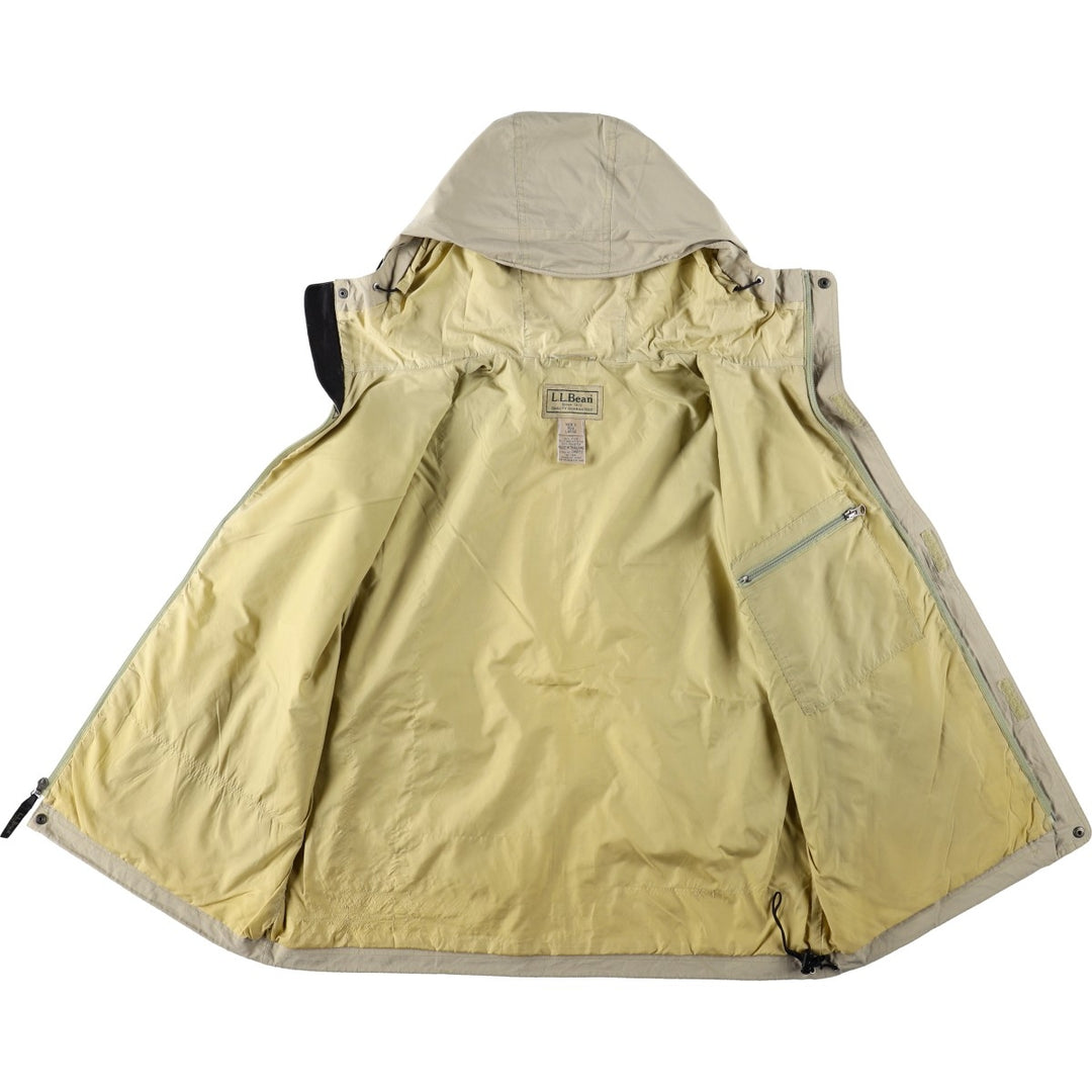 90s-00'S LLBean Mountain Parka Shell Jacket, Men's Size L (approx.), Vintage polyester Khaki type beige Vintage Second Hand