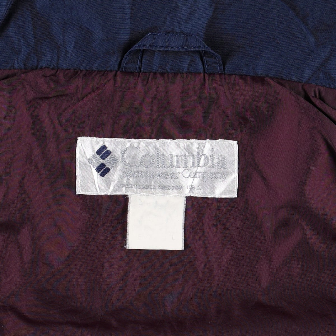 1990'S Columbia Whirlibird Mountain Jacket Shell Jacket Men's XXL equivalent Vintage unclear navy blue type Vintage Second Hand