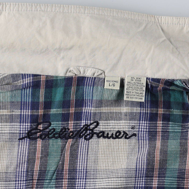 Eddie Bauer Harrington Jacket Swing Top, Men's Size L (approx.) cotton ivory Vintage Second Hand