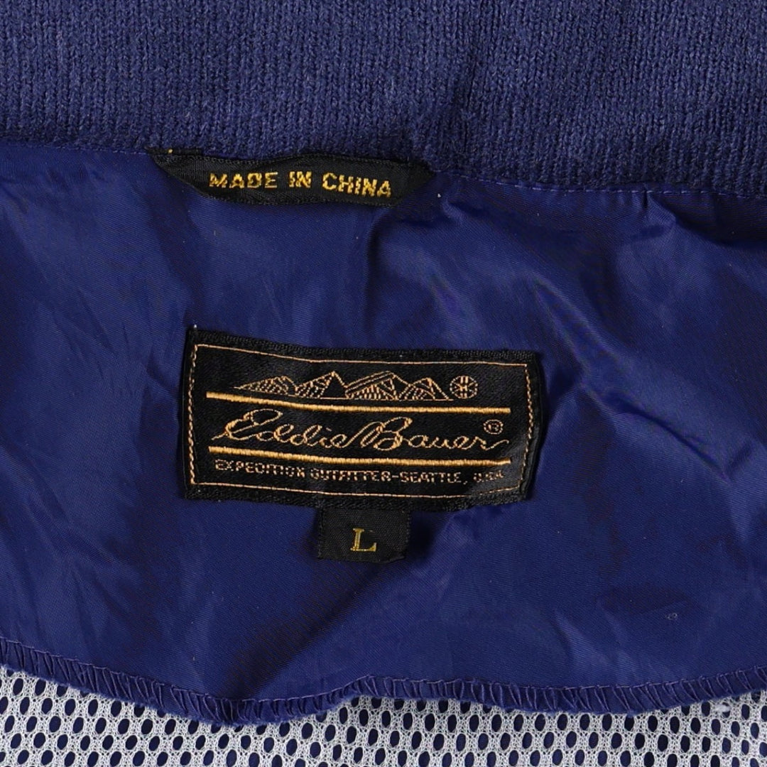 70s-80'S Eddie Bauer Black Tag Mountain Jacket Shell Jacket Men's Size L (Equivalent) Vintage Nylon Navy blue Vintage Second Hand