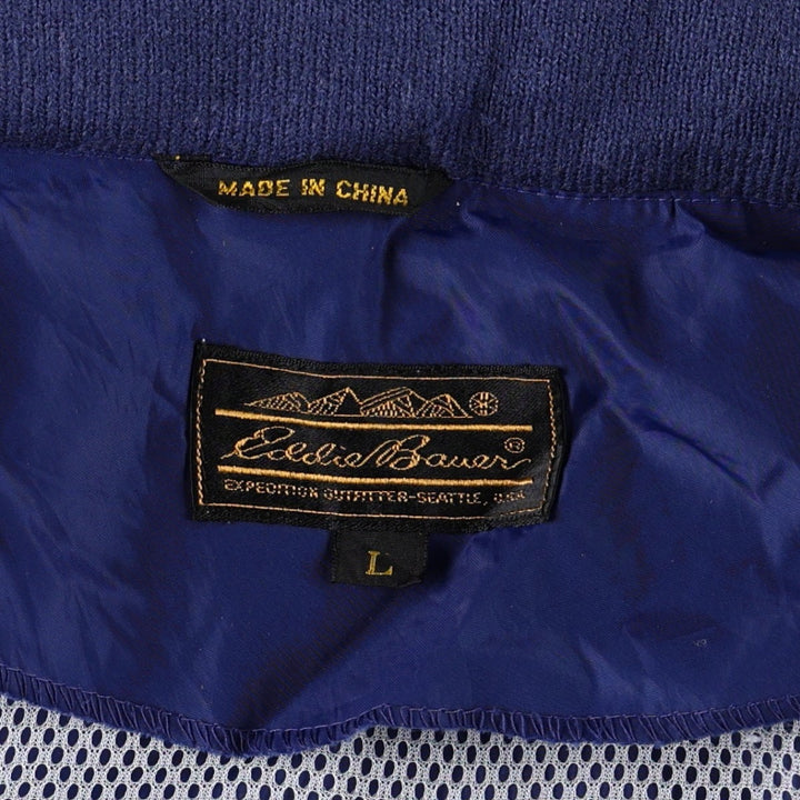 70s-80'S Eddie Bauer Black Tag Mountain Jacket Shell Jacket Men's Size L (Equivalent) Vintage Nylon Navy blue Vintage Second Hand