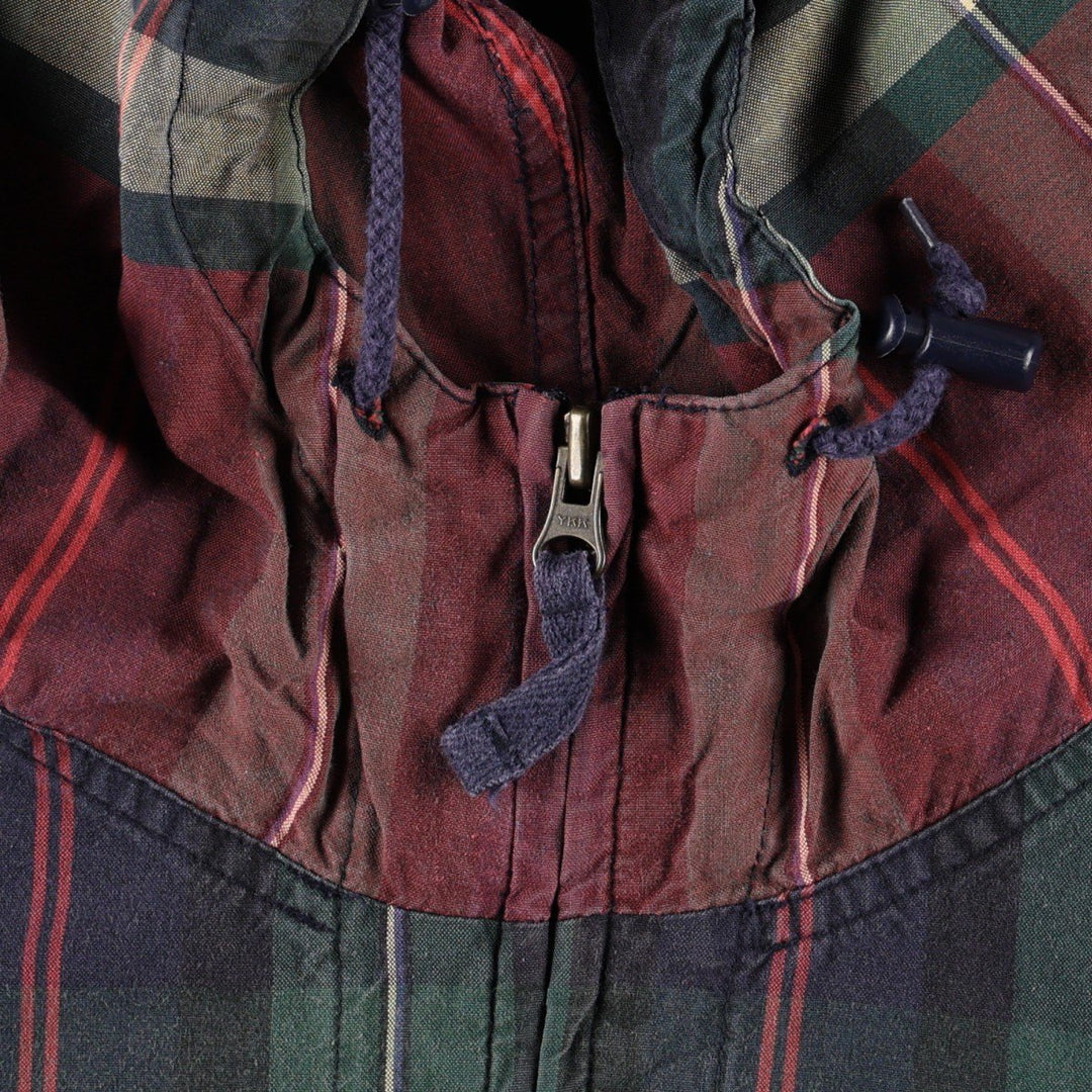 2000'S Eddie Bauer Madras Check Anorak Parka, Men's Size M (approx.) cotton green type Vintage Second Hand