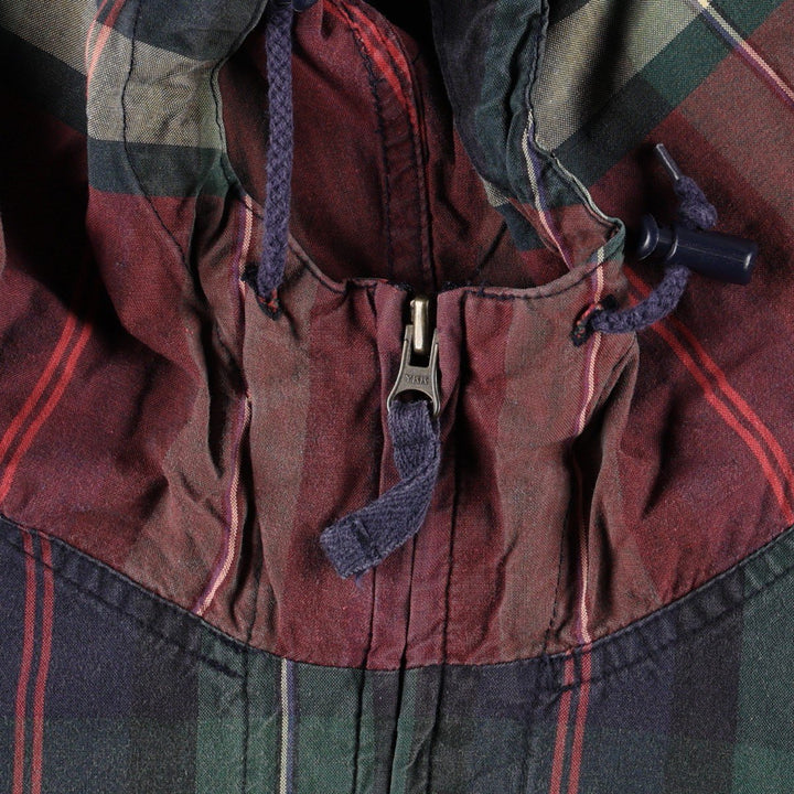 2000'S Eddie Bauer Madras Check Anorak Parka, Men's Size M (approx.) cotton green type Vintage Second Hand