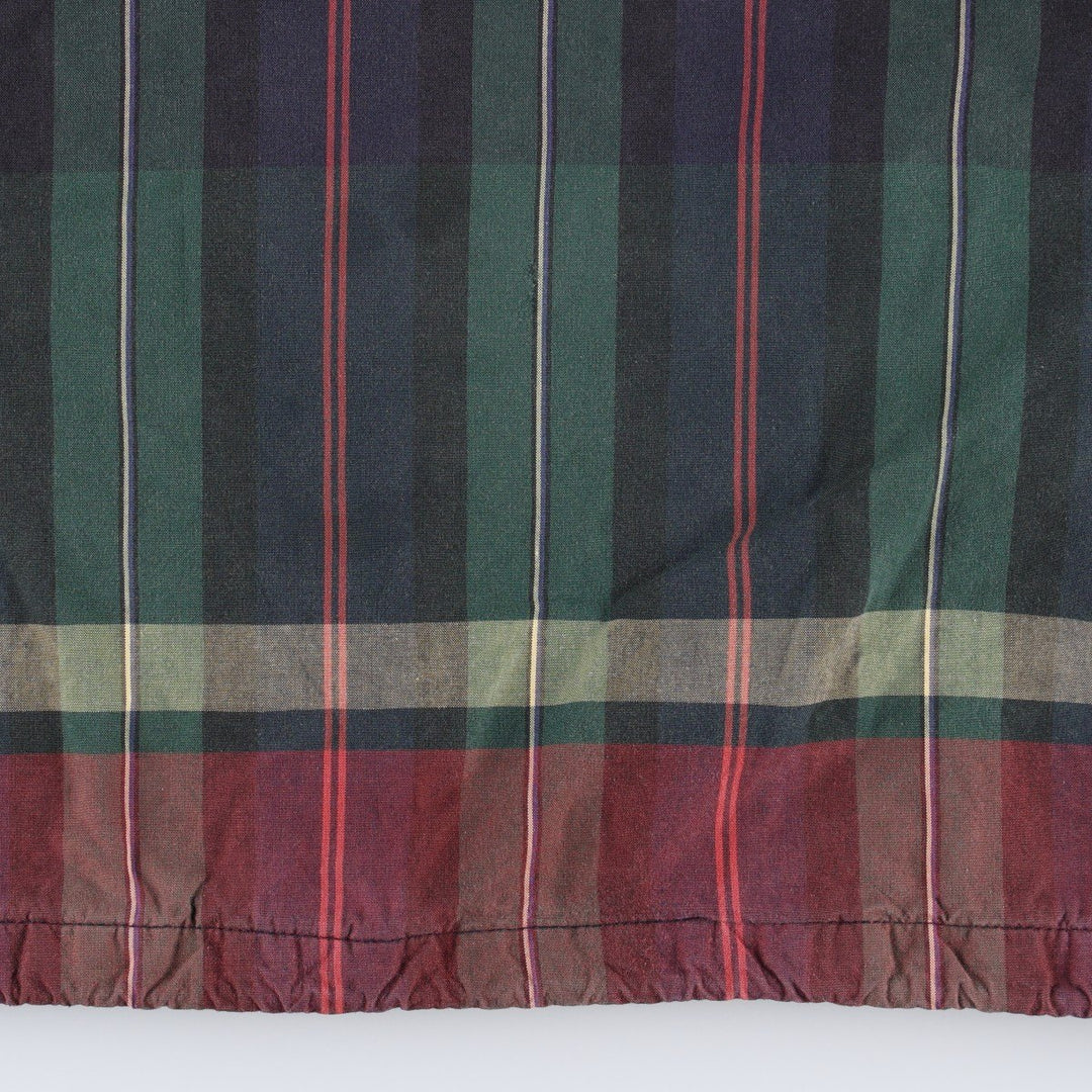 2000'S Eddie Bauer Madras Check Anorak Parka, Men's Size M (approx.) cotton green type Vintage Second Hand