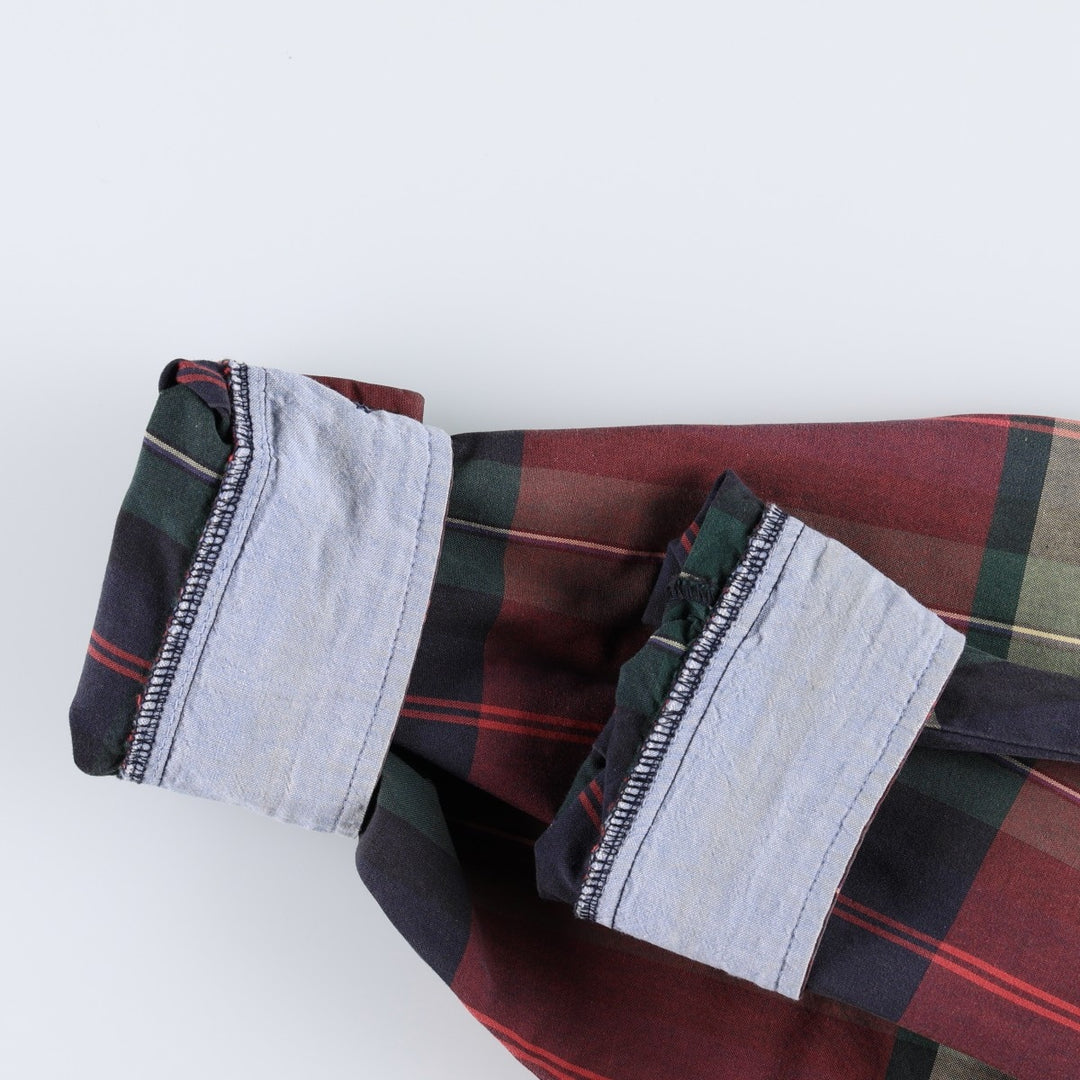 2000'S Eddie Bauer Madras Check Anorak Parka, Men's Size M (approx.) cotton green type Vintage Second Hand