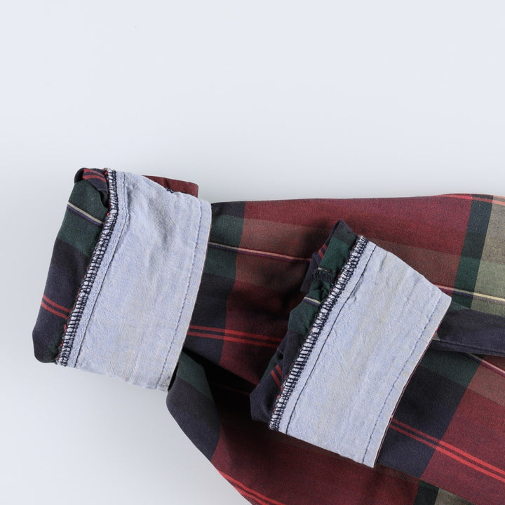 2000'S Eddie Bauer Madras Check Anorak Parka, Men's Size M (approx.) cotton green type Vintage Second Hand