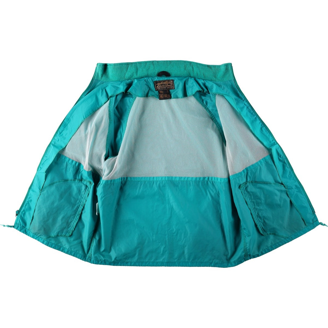 80s-90'S Eddie Bauer Nylon Jacket, Men's Size M (Equivalent), Vintage Nylon Emerald green Vintage Second Hand
