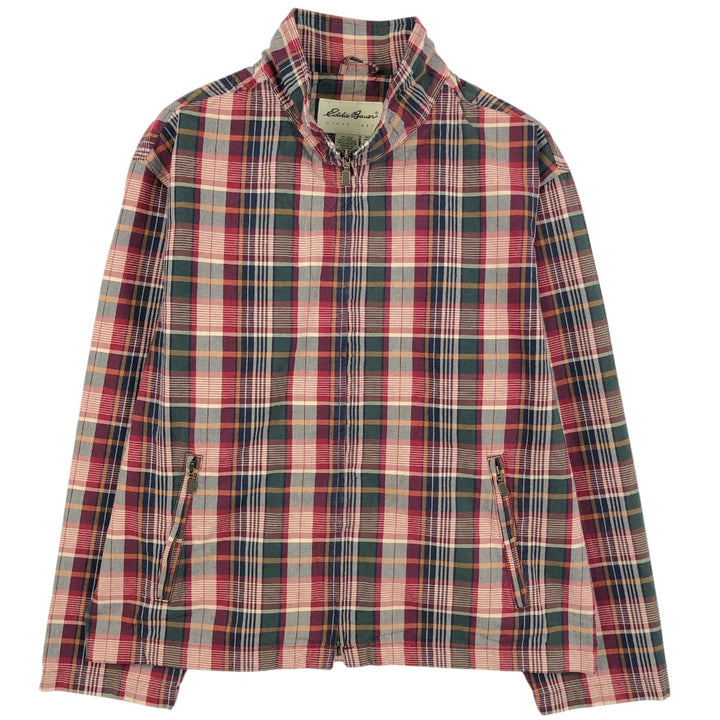 Eddie Bauer Check Pattern Mountain Jacket Shell Jacket Men's Size M cotton red type Vintage Second Hand