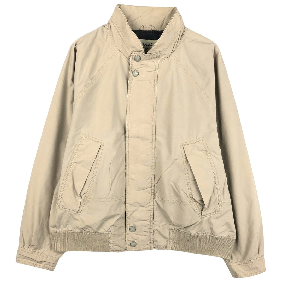 1990'S Eddie Bauer Cotton Jacket, Men's Size L (approx.), Vintage cotton Khaki type beige Vintage Second Hand