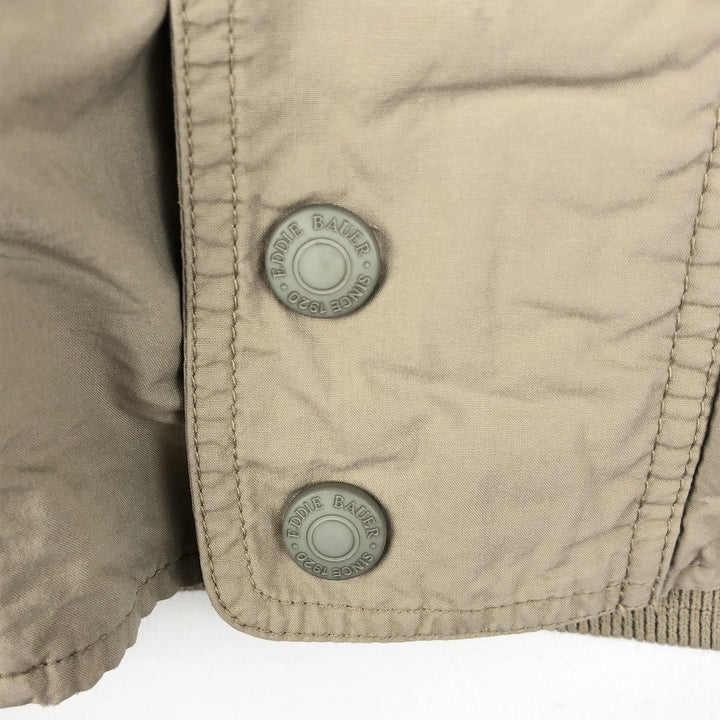 1990'S Eddie Bauer Cotton Jacket, Men's Size L (approx.), Vintage cotton Khaki type beige Vintage Second Hand