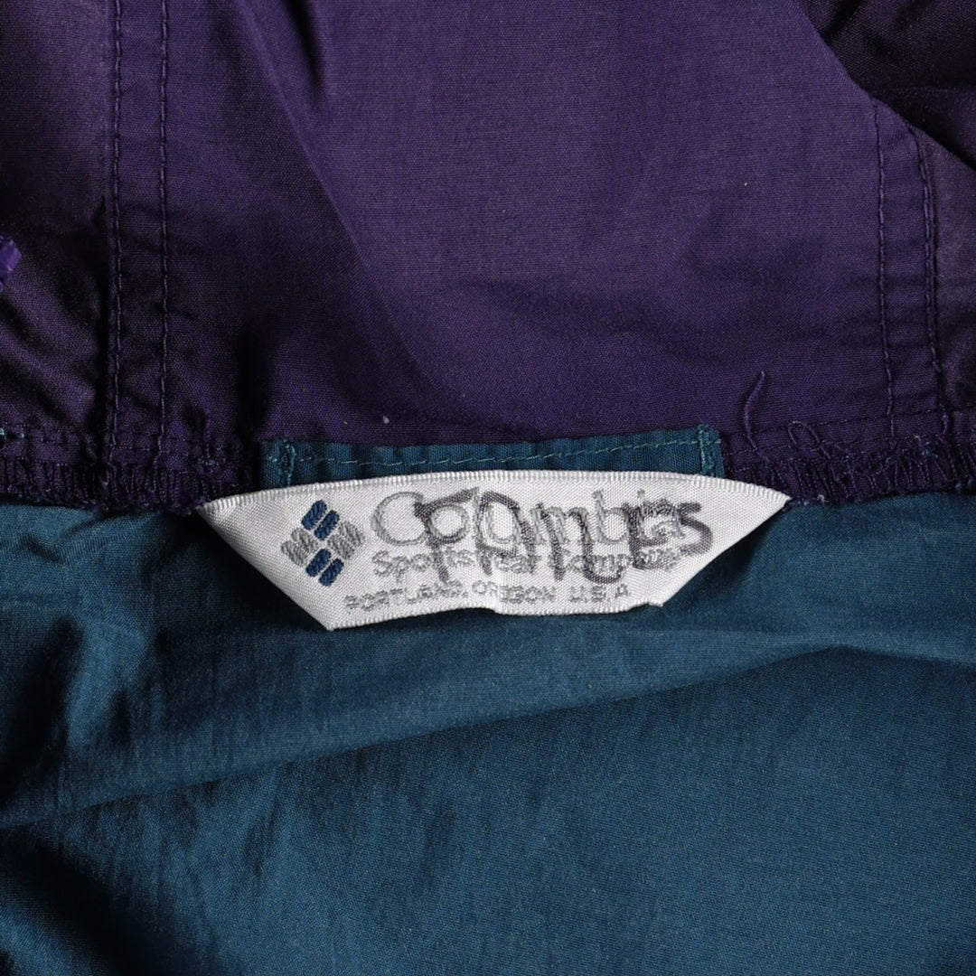 90'S Vintage Columbia Anorak Parka with White Tag, Men's XL unclear purple type Vintage Second Hand