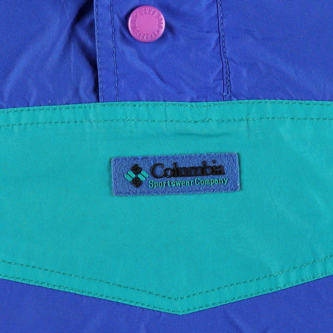 90'S Vintage Columbia Anorak Jacket with White Tag, Men's Size Medium unclear blue type Vintage Second Hand