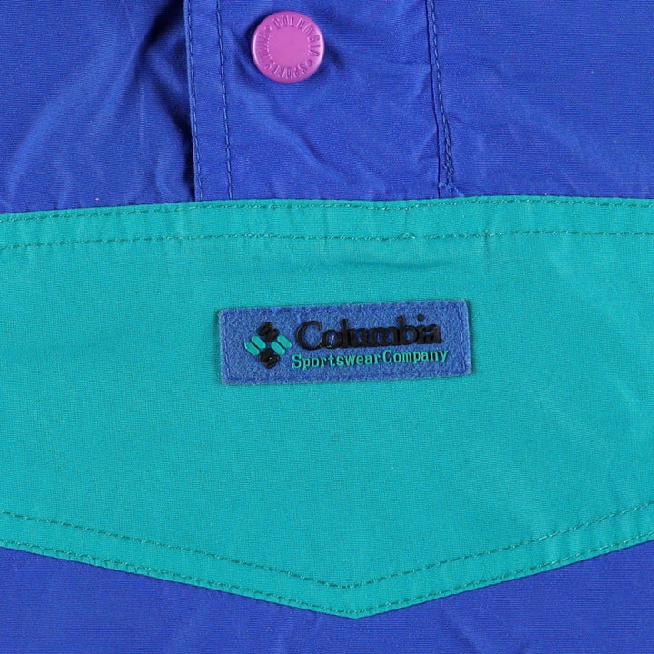 90'S Vintage Columbia Anorak Jacket with White Tag, Men's Size Medium unclear blue type Vintage Second Hand