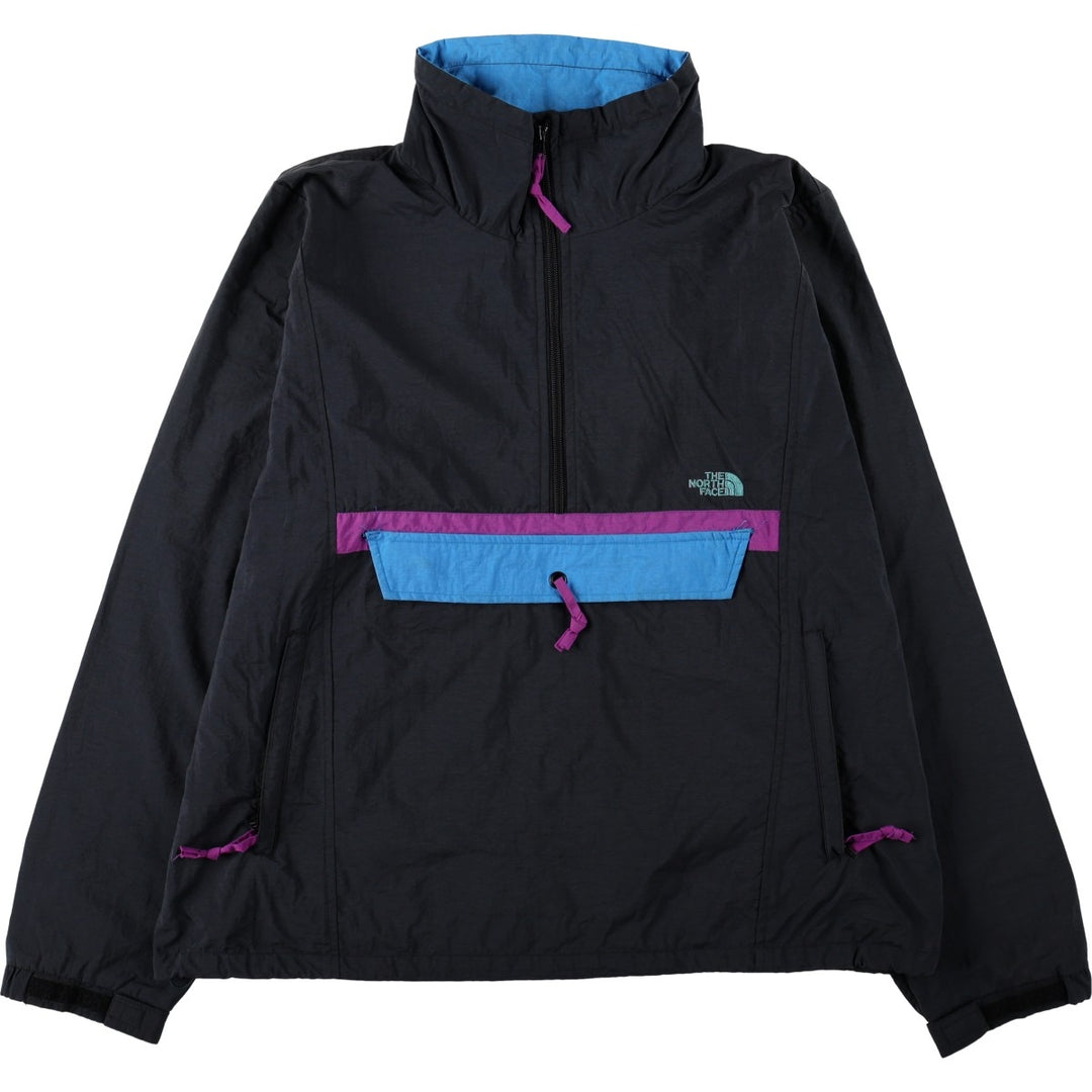 1990'S The North Face Anorak Jacket, Men's Size L (approx.), Vintage Nylon black type Vintage Second Hand