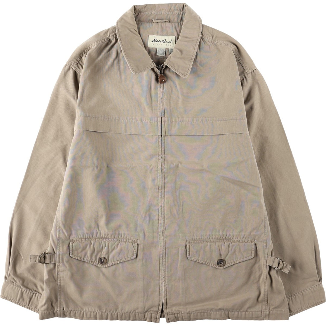 2000'S Eddie Bauer cotton jacket, men's size L (approx.) cotton Beige type Vintage Second Hand