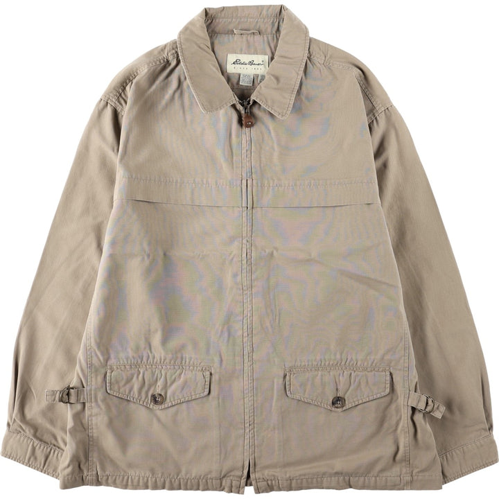 2000'S Eddie Bauer cotton jacket, men's size L (approx.) cotton Beige type Vintage Second Hand