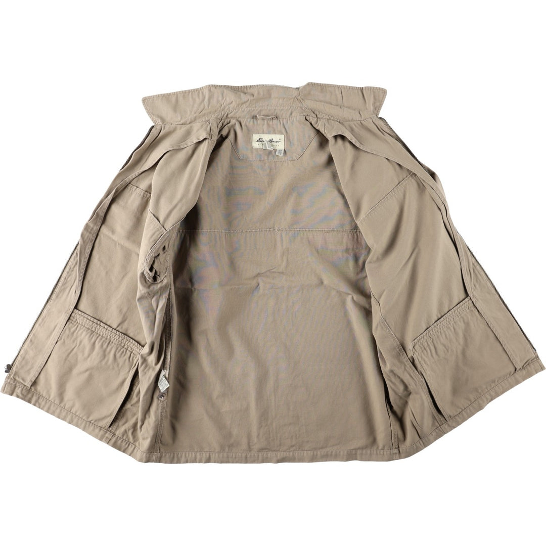 2000'S Eddie Bauer cotton jacket, men's size L (approx.) cotton Beige type Vintage Second Hand