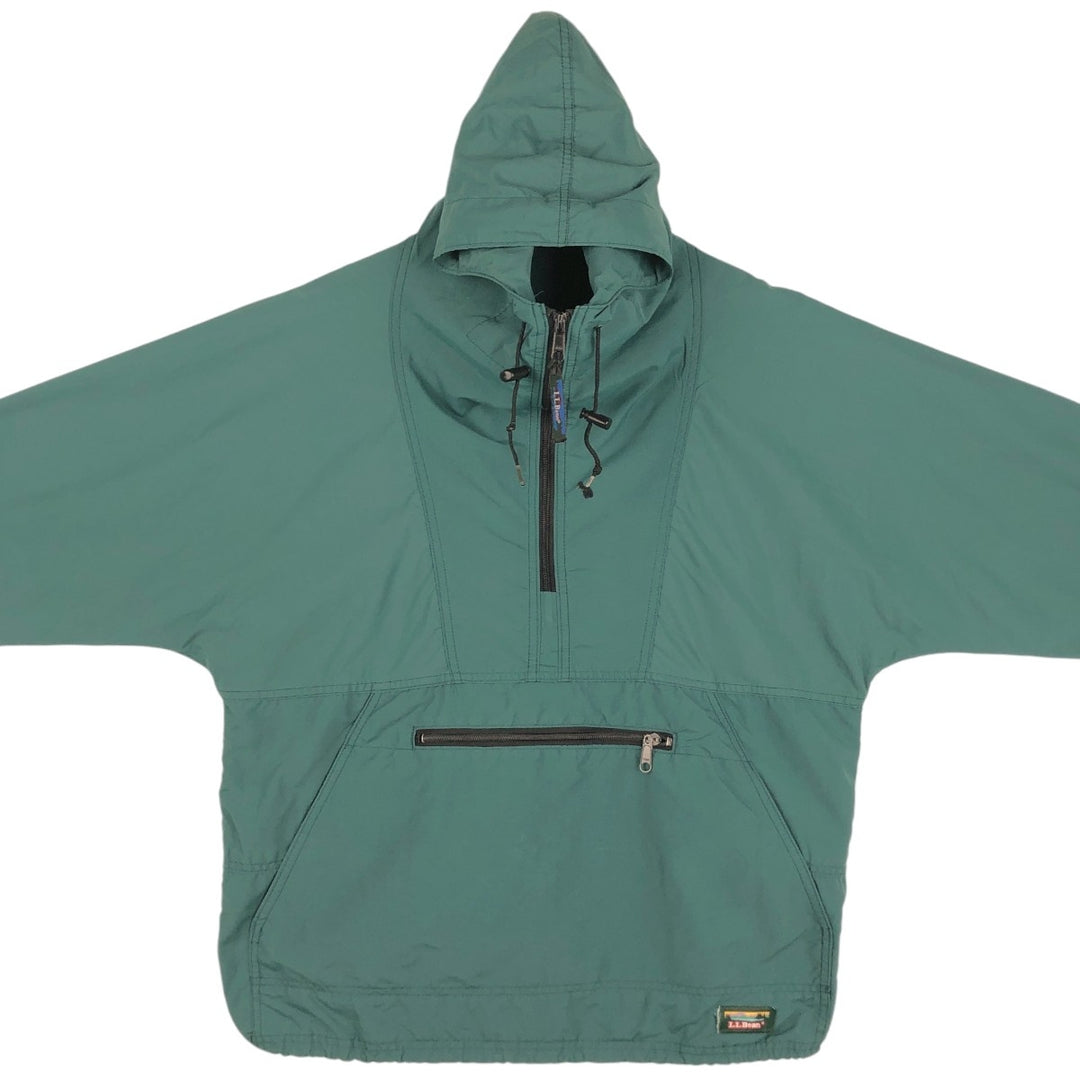 ~90'S LL Bean Anorak Parka with Mountain Logo and Katahdin Logo, Men's XL equivalent, Vintage unclear green type Vintage Second Hand