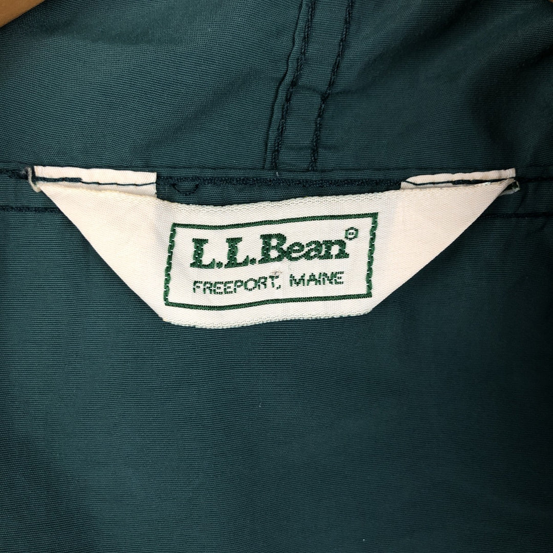 ~90'S LL Bean Anorak Parka with Mountain Logo and Katahdin Logo, Men's XL equivalent, Vintage unclear green type Vintage Second Hand