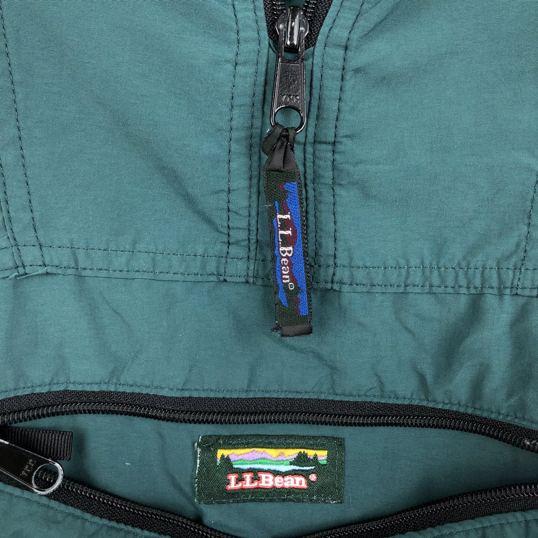 ~90'S LL Bean Anorak Parka with Mountain Logo and Katahdin Logo, Men's XL equivalent, Vintage unclear green type Vintage Second Hand