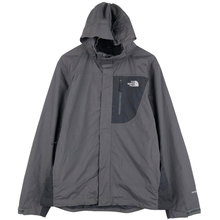 THE NORTH FACE HYVENT Mountain Parka Shell Jacket Men's L size Nylon Charcoal Vintage Second Hand
