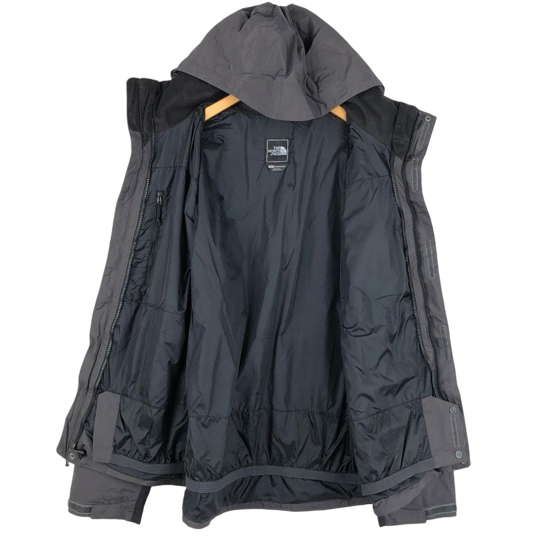 THE NORTH FACE HYVENT Mountain Parka Shell Jacket Men's L size Nylon Charcoal Vintage Second Hand