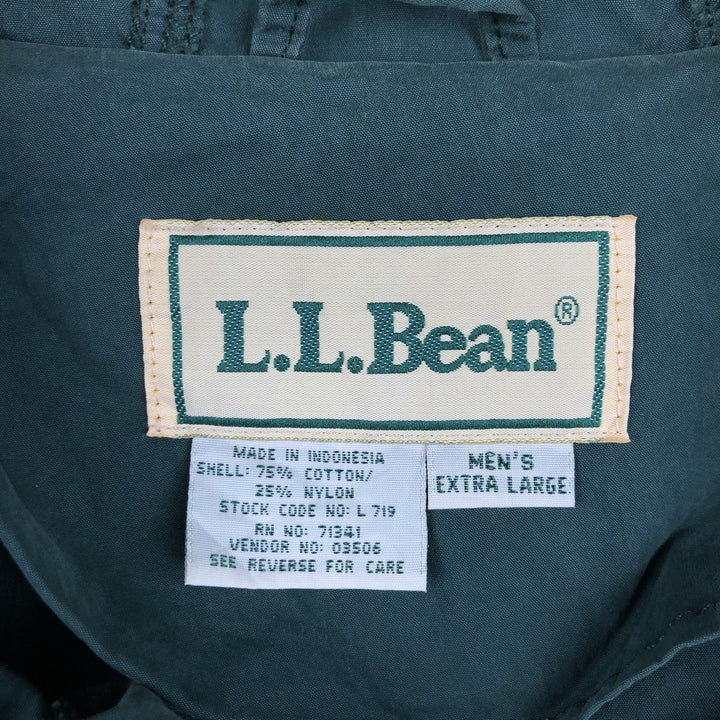 Vintage 1990'S LLBean Mountain Parka Shell Jacket, Men's Size XL. cotton green type Vintage Second Hand