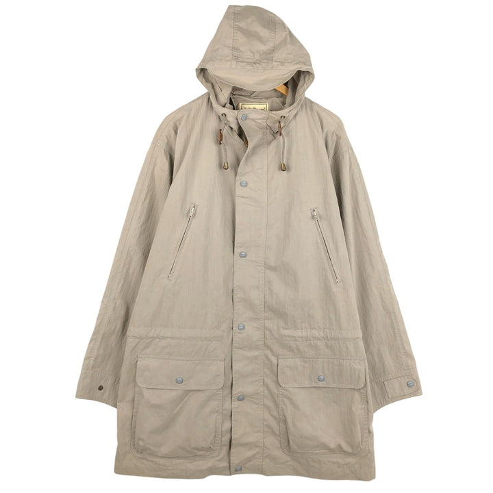 90s-00'S LLBean Mountain Parka Shell Jacket, Men's Size L (approx.), Vintage cotton Beige type Vintage Second Hand