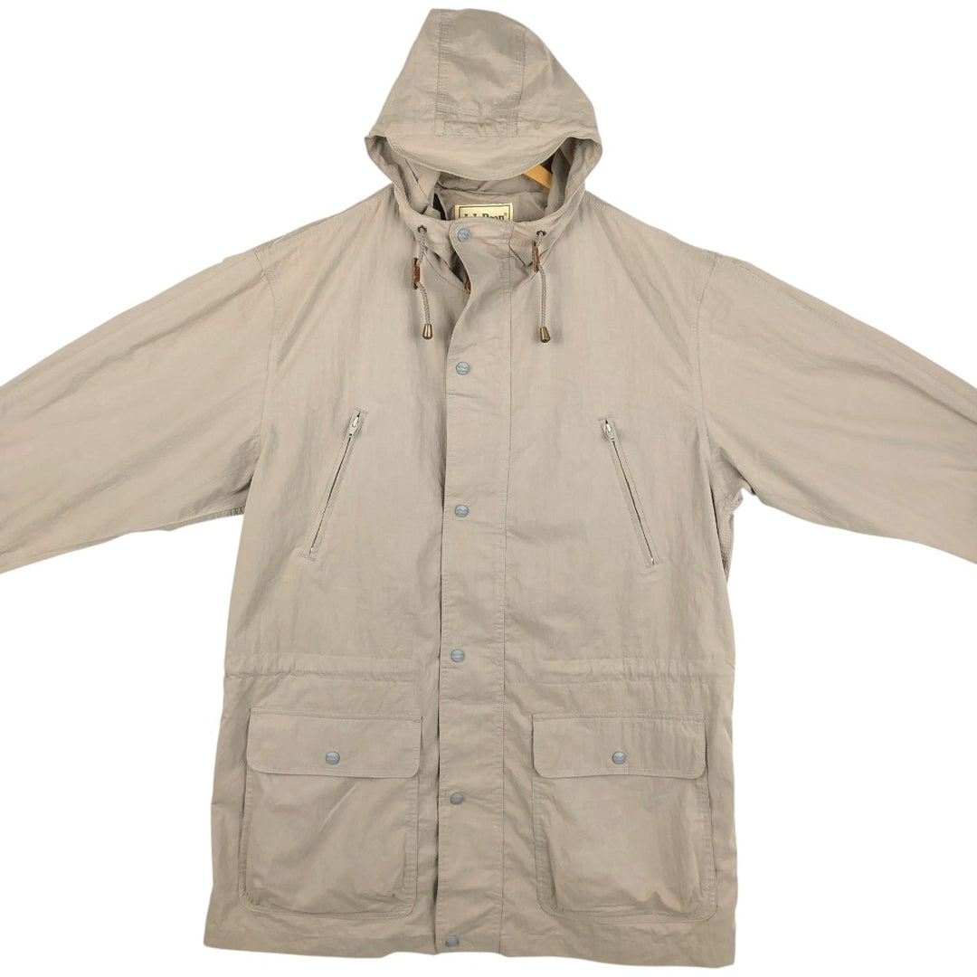 90s-00'S LLBean Mountain Parka Shell Jacket, Men's Size L (approx.), Vintage cotton Beige type Vintage Second Hand