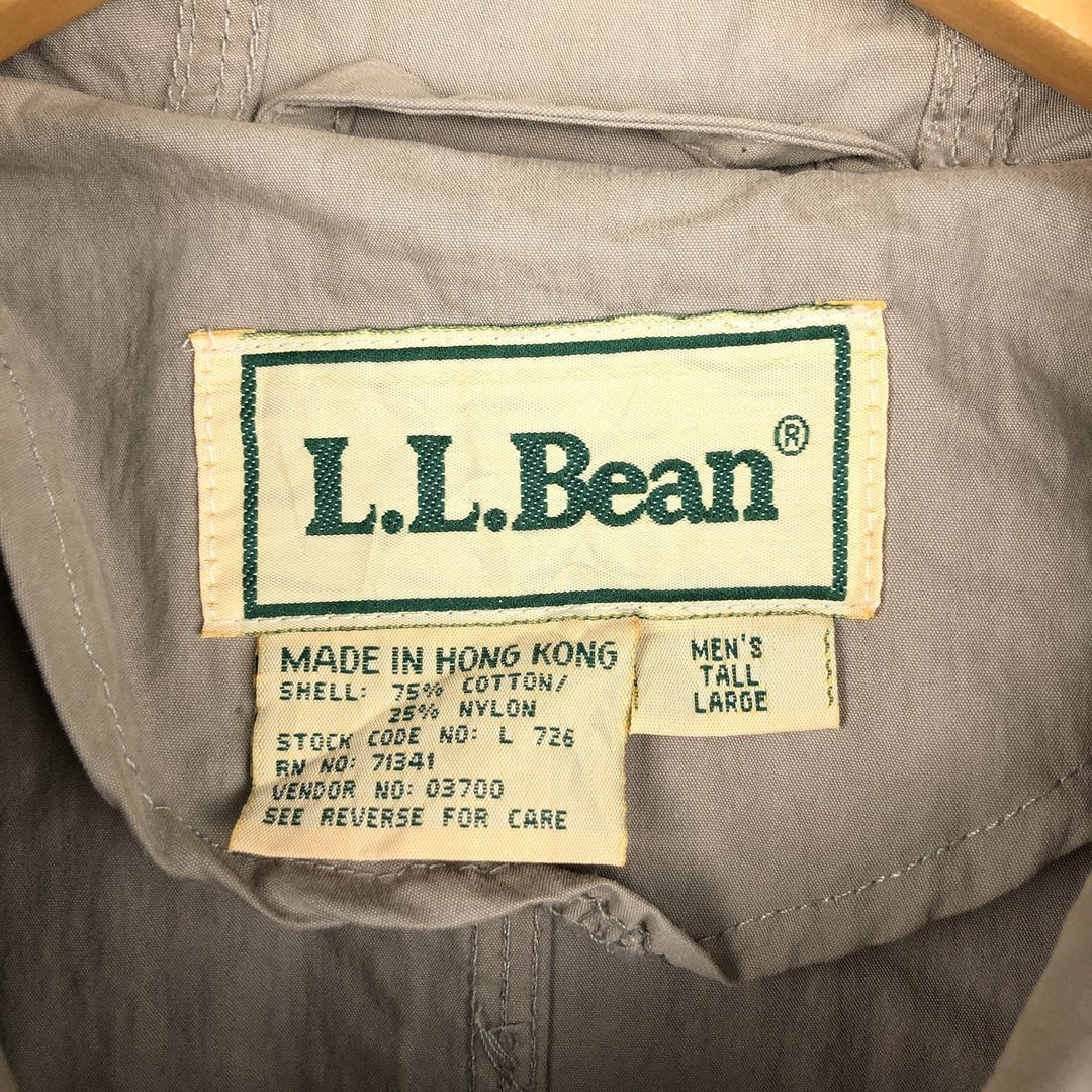 90s-00'S LLBean Mountain Parka Shell Jacket, Men's Size L (approx.), Vintage cotton Beige type Vintage Second Hand