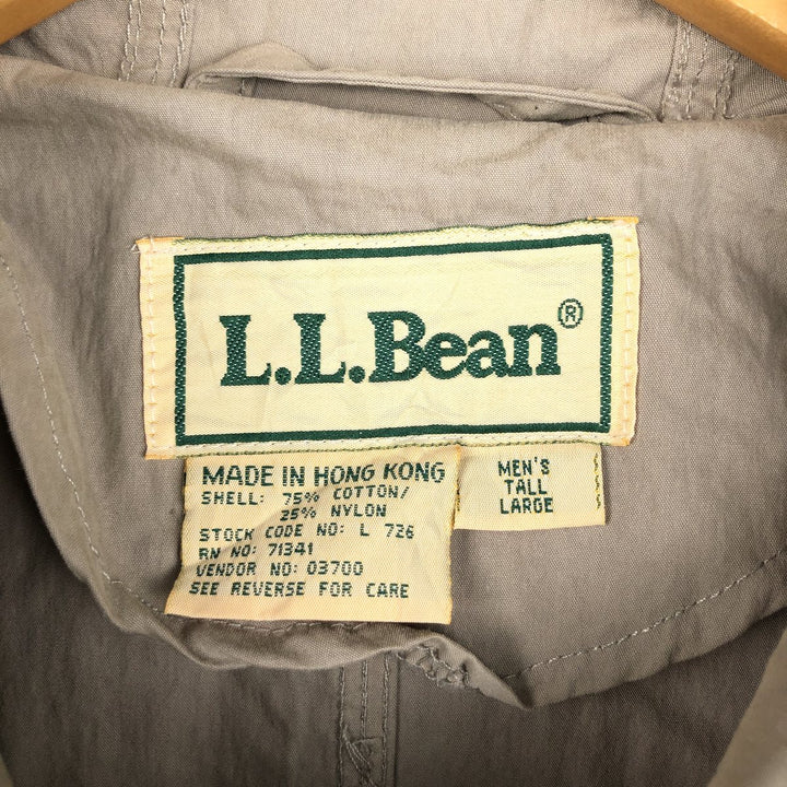 90s-00'S LLBean Mountain Parka Shell Jacket, Men's Size L (approx.), Vintage cotton Beige type Vintage Second Hand