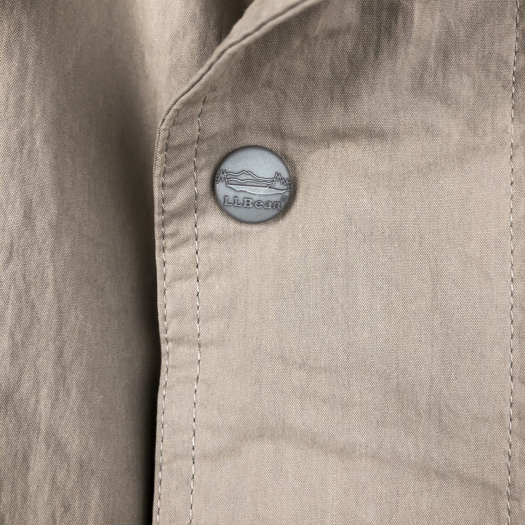 90s-00'S LLBean Mountain Parka Shell Jacket, Men's Size L (approx.), Vintage cotton Beige type Vintage Second Hand