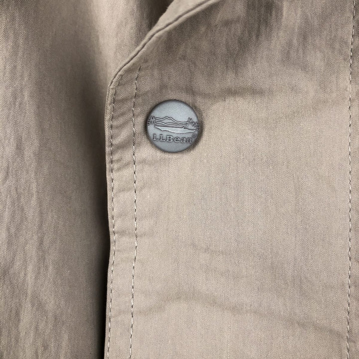 90s-00'S LLBean Mountain Parka Shell Jacket, Men's Size L (approx.), Vintage cotton Beige type Vintage Second Hand