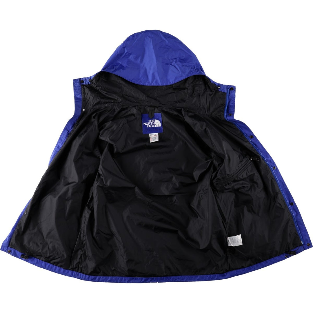 1990'S The North Face Mountain Parka Shell Jacket, Made in USA, Men's Size L (approx.), Vintage Nylon blue type Vintage Second Hand