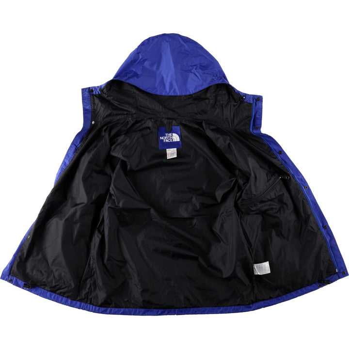 1990'S The North Face Mountain Parka Shell Jacket, Made in USA, Men's Size L (approx.), Vintage Nylon blue type Vintage Second Hand