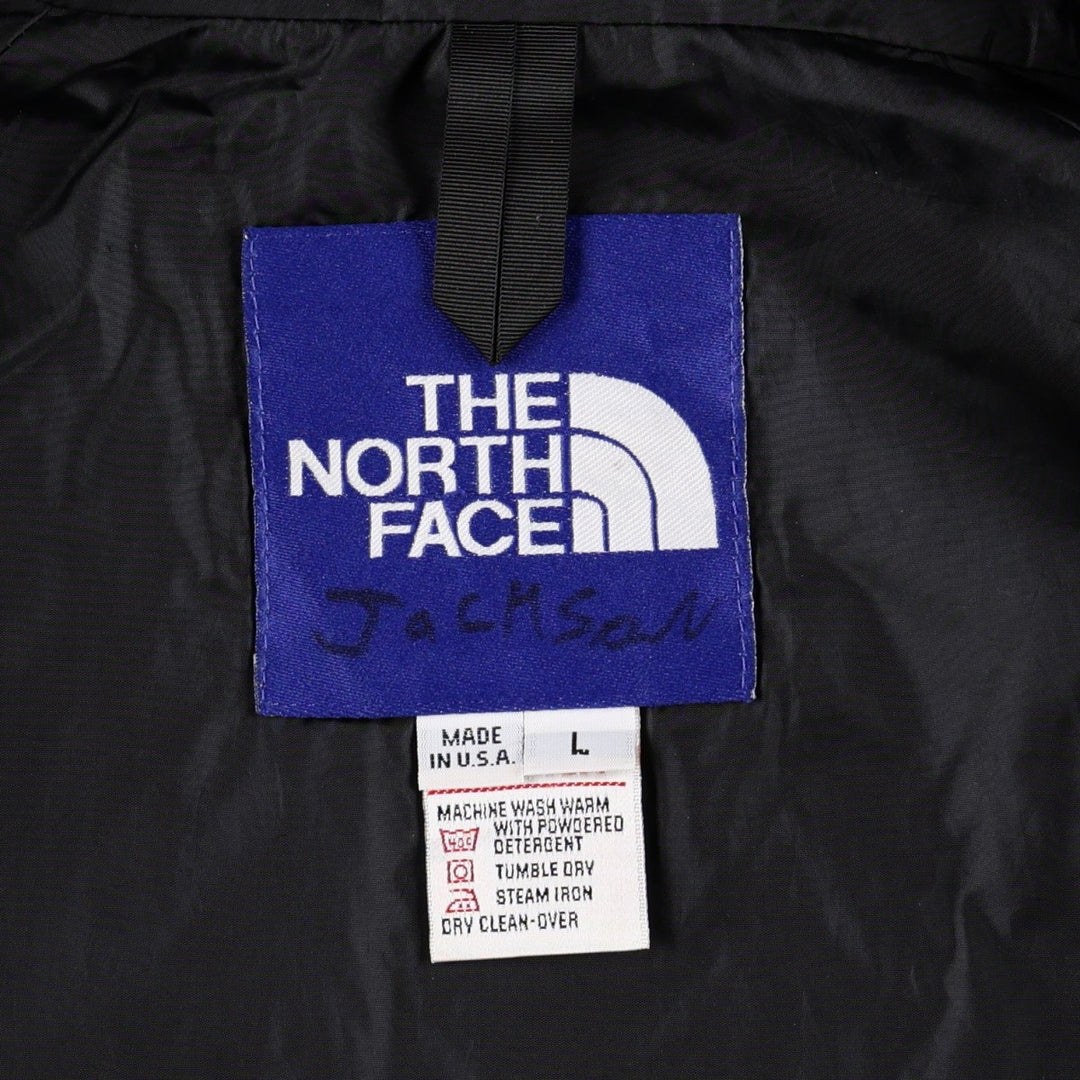 1990'S The North Face Mountain Parka Shell Jacket, Made in USA, Men's Size L (approx.), Vintage Nylon blue type Vintage Second Hand