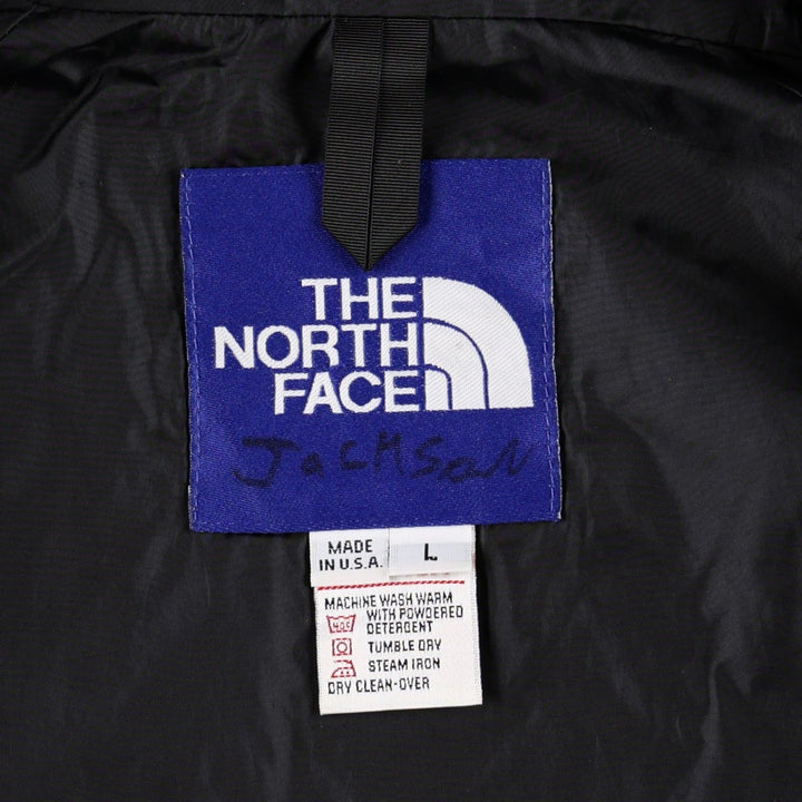 1990'S The North Face Mountain Parka Shell Jacket, Made in USA, Men's Size L (approx.), Vintage Nylon blue type Vintage Second Hand