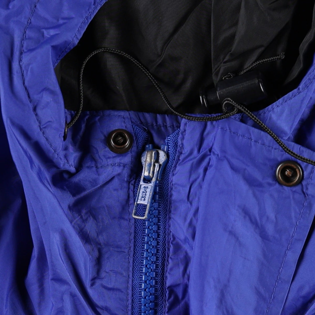 1990'S The North Face Mountain Parka Shell Jacket, Made in USA, Men's Size L (approx.), Vintage Nylon blue type Vintage Second Hand