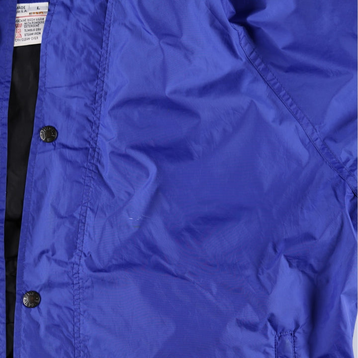 1990'S The North Face Mountain Parka Shell Jacket, Made in USA, Men's Size L (approx.), Vintage Nylon blue type Vintage Second Hand