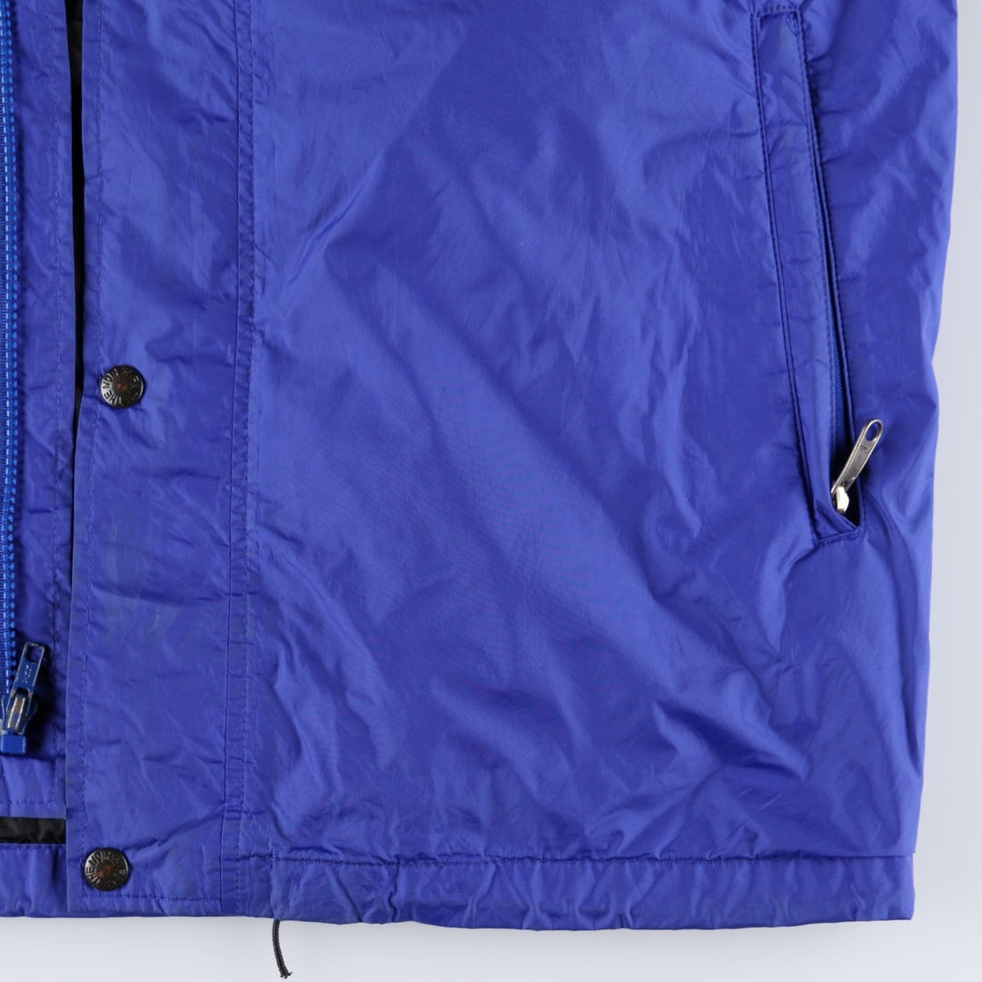 1990'S The North Face Mountain Parka Shell Jacket, Made in USA, Men's Size L (approx.), Vintage Nylon blue type Vintage Second Hand